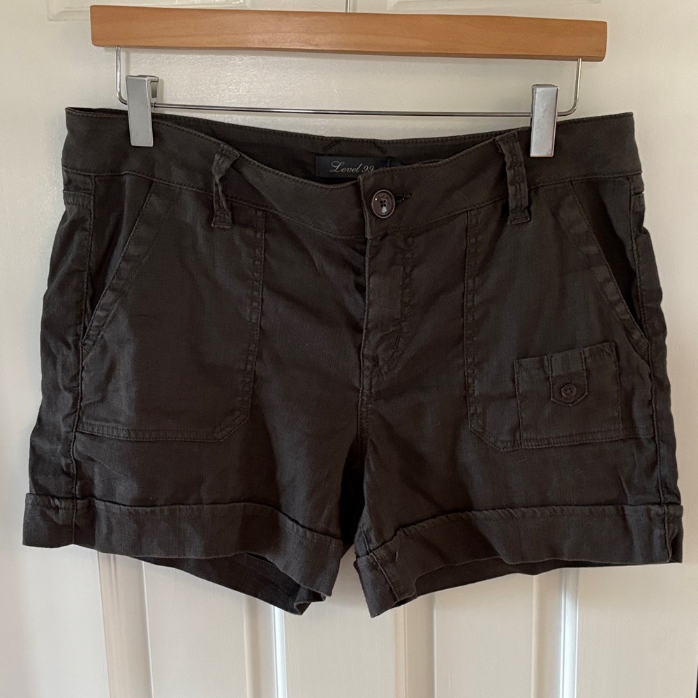 Level 99 Women's Dark Charcoal Cargo Shorts
